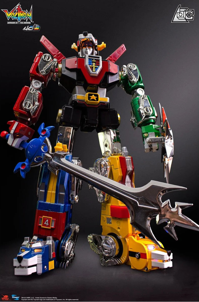 Voltron 40th Anniversary Gift Set with Light-Up Sound Base