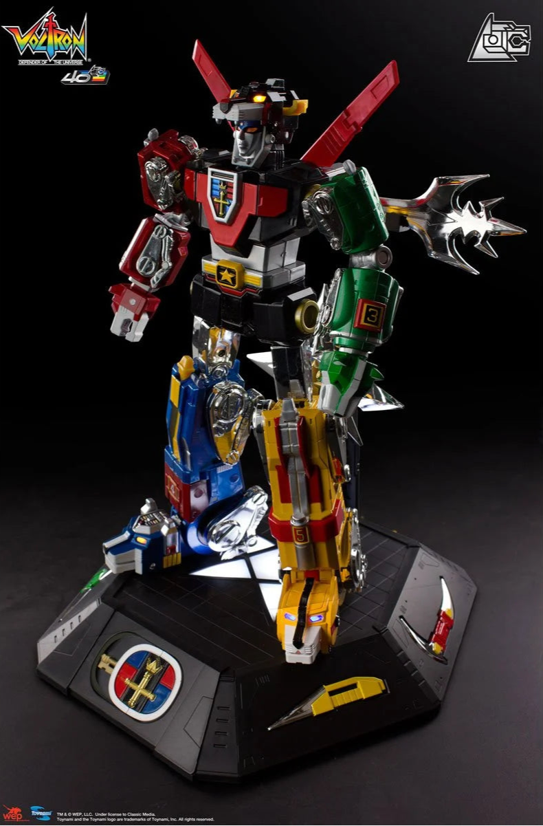 Voltron 40th Anniversary Gift Set with Light-Up Sound Base