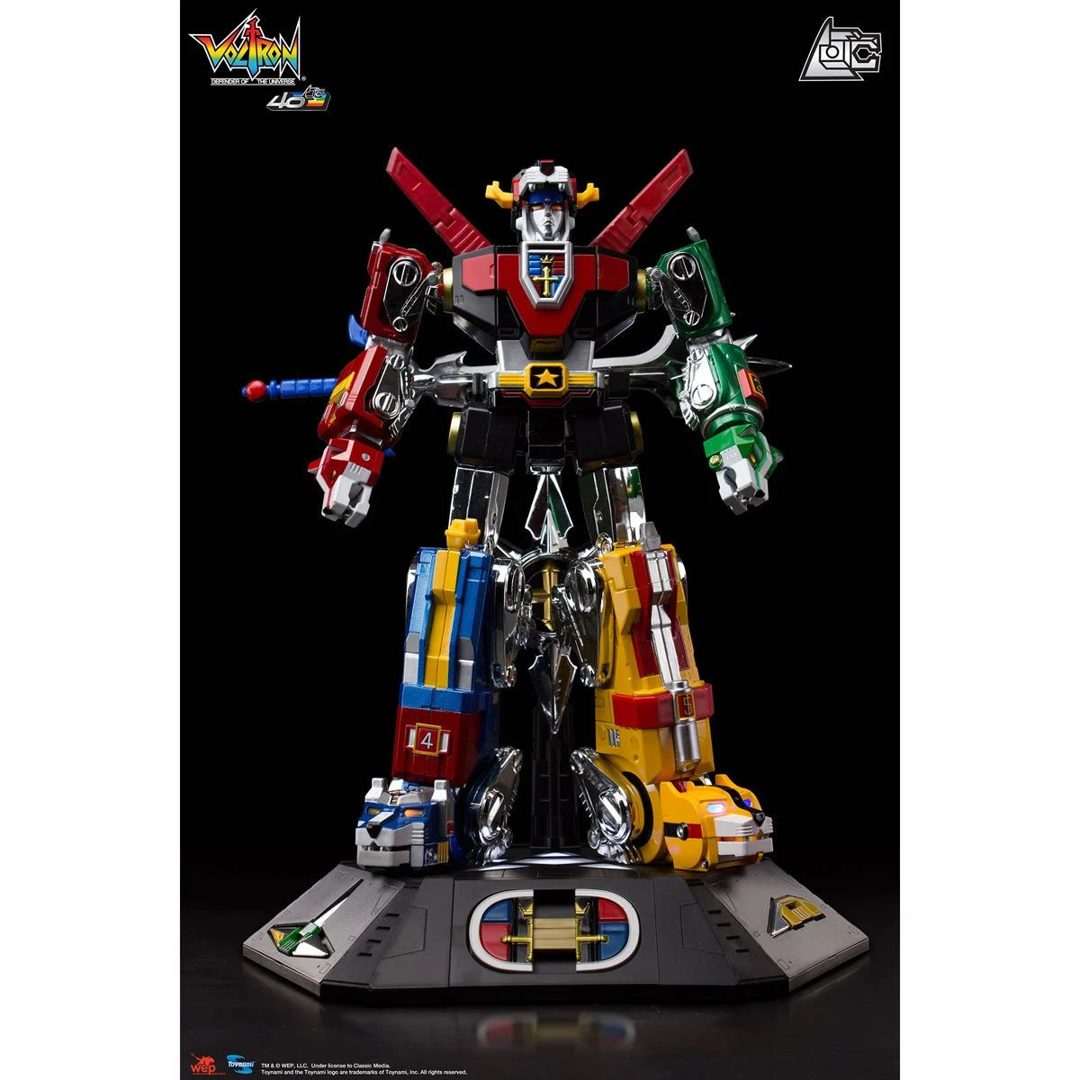 Voltron 40th Anniversary Gift Set with Light-Up Sound Base