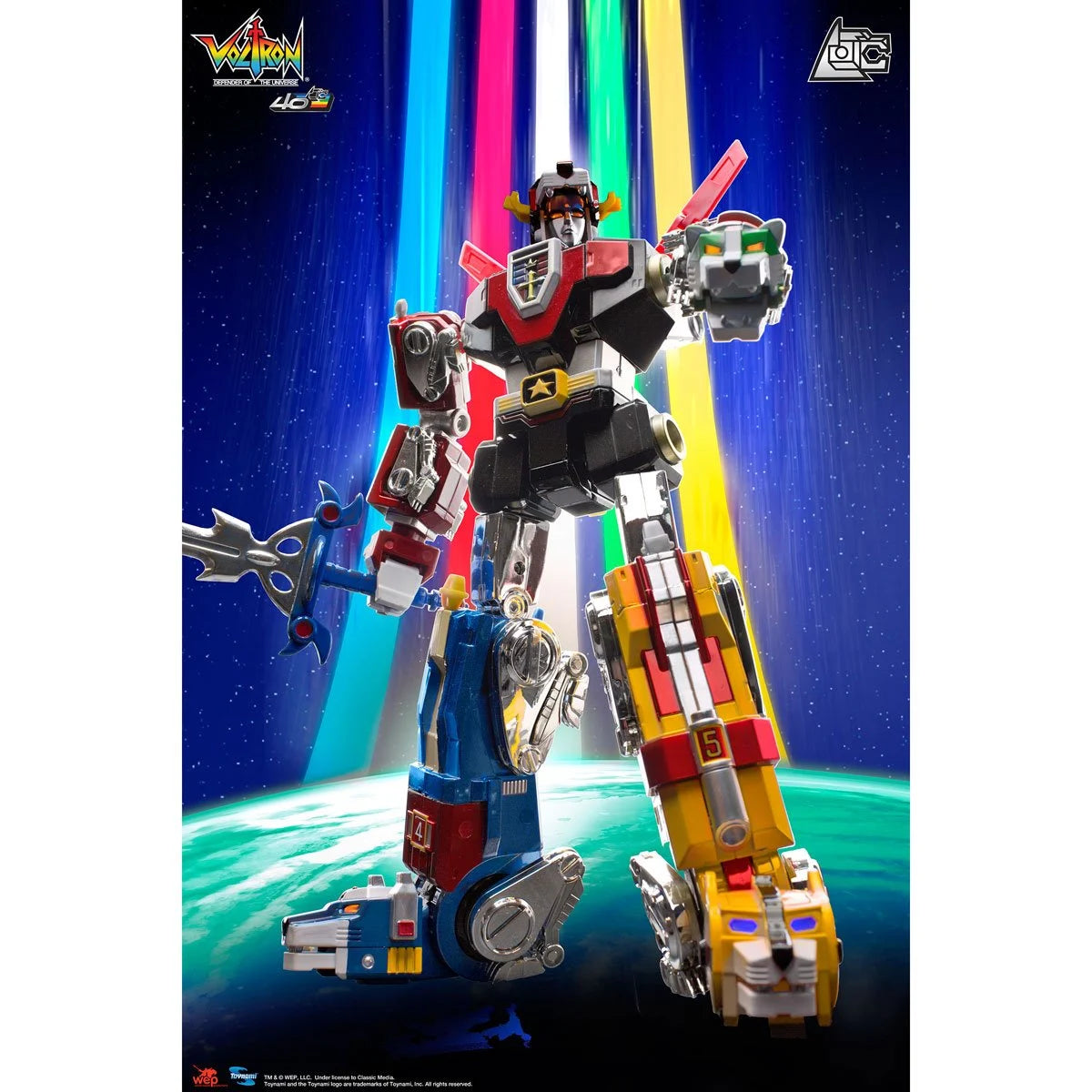 Voltron 40th Anniversary Gift Set with Light-Up Sound Base