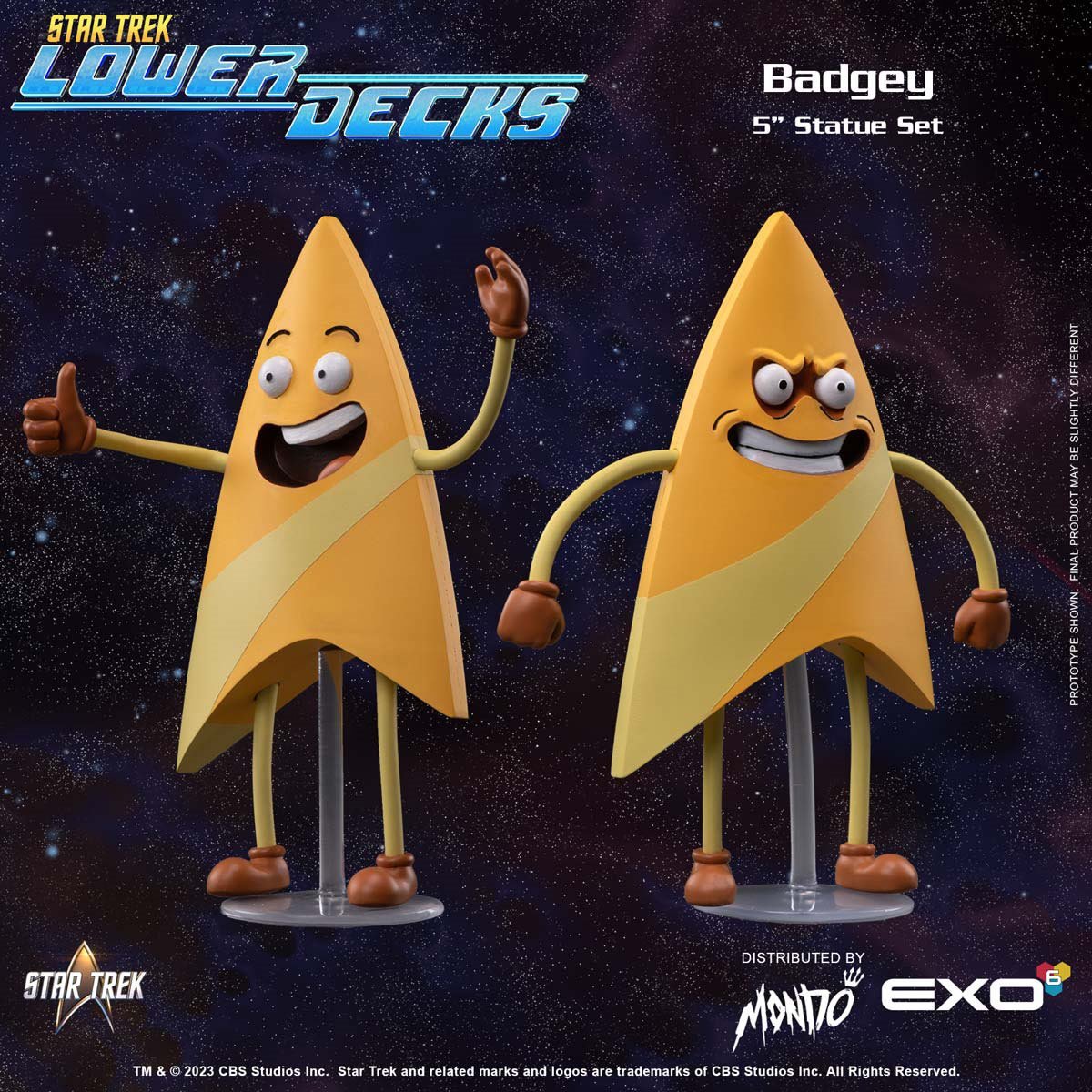 Star Trek: Lower Decks Badgey 7-Inch Statue 2-Pack