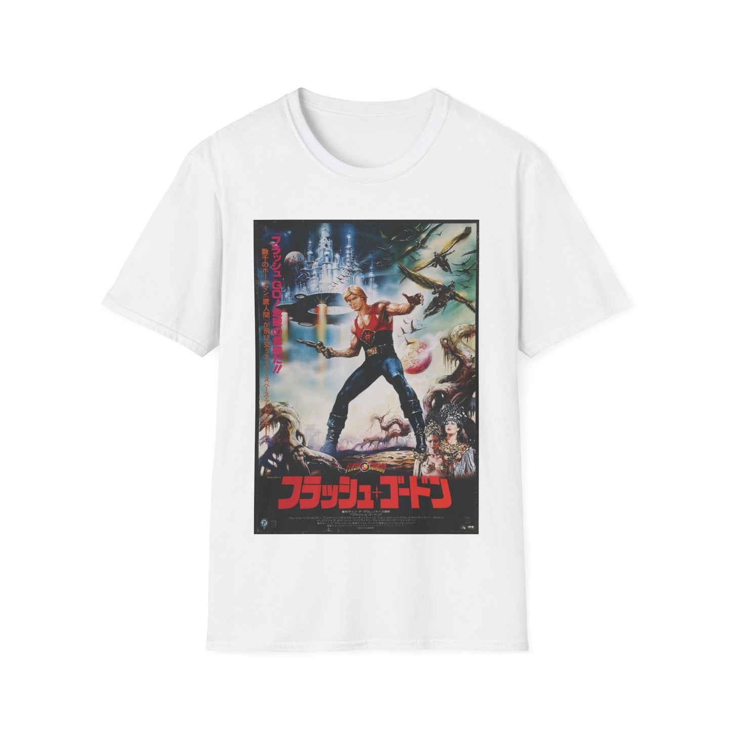 Flash Gordan Japanese Movie Poster Unisex Softstyle T-Shirt