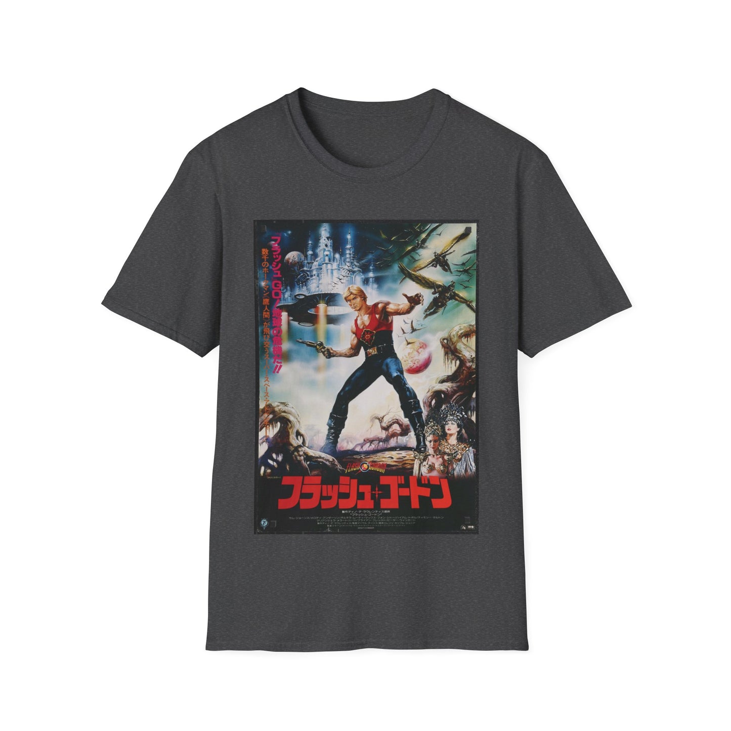 Flash Gordan Japanese Movie Poster Unisex Softstyle T-Shirt